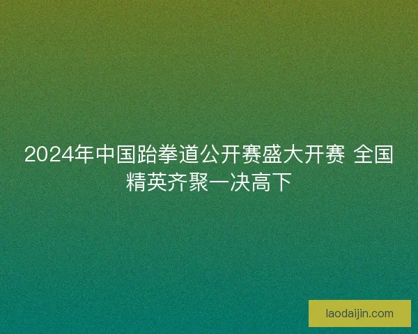 2024年中国跆拳道公开赛盛大开赛 全国精英齐聚一决高下